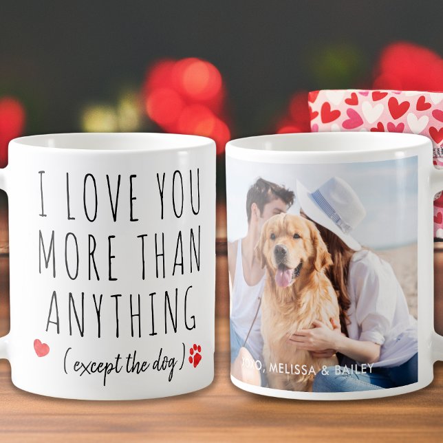 Ich Liebe Sie Valentinstag Hund mehr benutzerdefin Kaffeetasse (Von Creator hochgeladen)