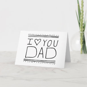 Ich Liebe Sie Vater // Niedlicher Vatertag Handsch Karte