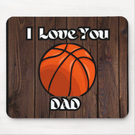 Ich Liebe Sie Vater rustikale Basketball Maus Pad Mousepad