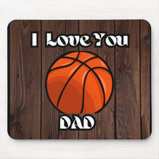 Ich Liebe Sie Vater rustikale Basketball Maus Pad Mousepad (Vorne)