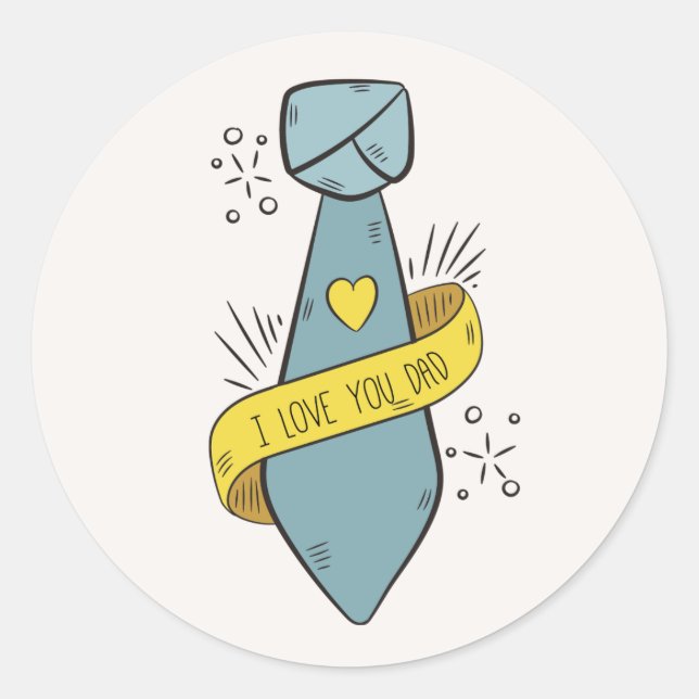 Ich Liebe Sie Vater Vatertag | Aufkleber (Vorderseite)