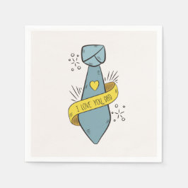 Ich Liebe Sie Vater Vatertag | Napkin Serviette