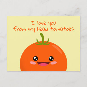 Ich Liebe Sie von meinem Kopf Tomaten Funny Puppen Postkarte