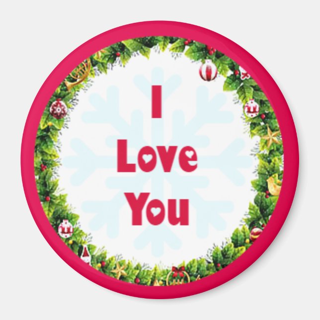 Ich Liebe Sie Weihnachten Magnet (Vorne)