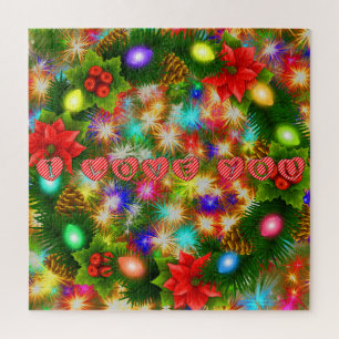 Ich Liebe Sie Weihnachten und Neujahr Jigsaw Puzzl Puzzle