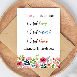 Ich Liebe Sie, weil Karte