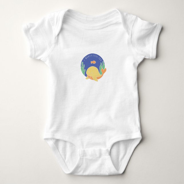 Ich Liebe Sie Whale Baby Strampler (Vorderseite)