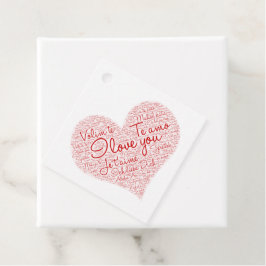 Ich Liebe Sie Wort Cloud Red Heart Valentinstag Geschenkanhänger