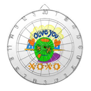 Ich Liebe Sie XOXO schöne phantastische Grafik Art Dartscheibe