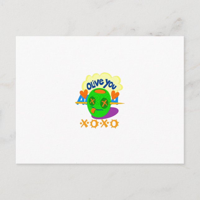 Ich Liebe Sie XOXO schöne phantastische Grafik Art Postkarte (Vorderseite)