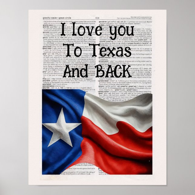 Ich Liebe Sie zu TEXAS und zurück Poster (Vorne)