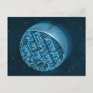 Ich Liebe Sie zum Mond und zu den Sternen / Postka Feiertagspostkarte