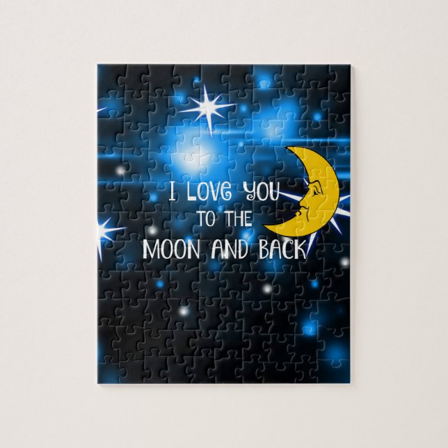 Ich Liebe Sie zum Mond und zurück, farbenfrohe Ges Puzzle (Vertikal)