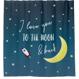 Ich Liebe Sie zum Mond und zurück Name Weltraum Duschvorhang