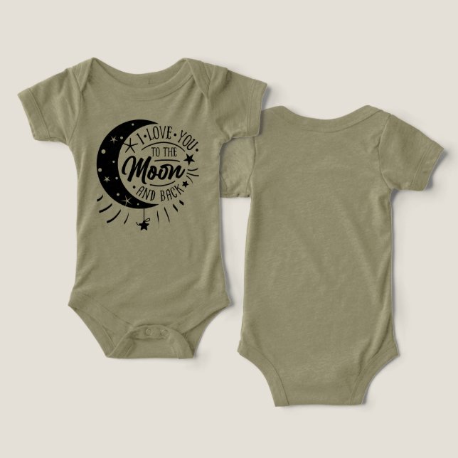 Ich Liebe Sie zum Mond und zurück - Niedliches Neu (Design Vorderseite & Rückseite)