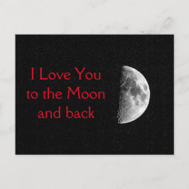 Ich Liebe Sie zum Mond und zurück - Postkarte