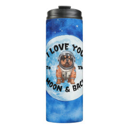 Ich Liebe Sie zum Mond und zurück Rottweiler Thermosbecher