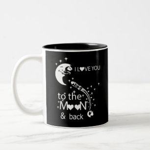Ich Liebe Sie zum Mond und zurück - Zweifarbige Tasse