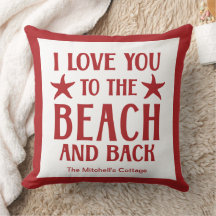 Ich Liebe Sie zum Strand und zurück Küste Sommer.