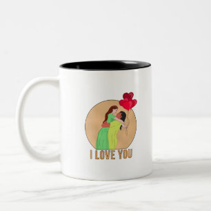 Ich Liebe Sie Zweifarbige Tasse