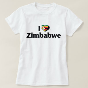 Ich liebe Simbabwe-Flag-Shirt T-Shirt
