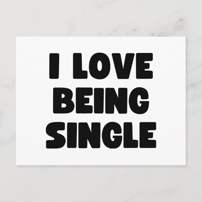 Ich Liebe Single Feiertagspostkarte (Vorderseite)