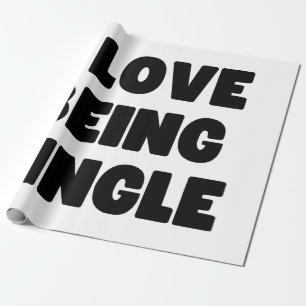 Ich Liebe Single Geschenkpapier