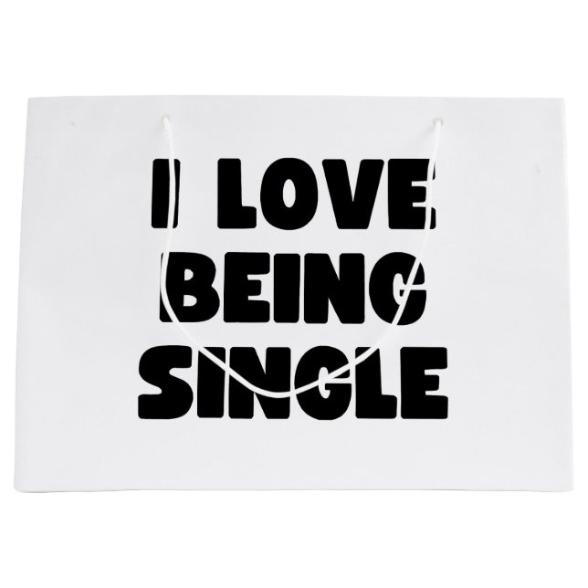 Ich Liebe Single Große Geschenktüte (Vorderseite)