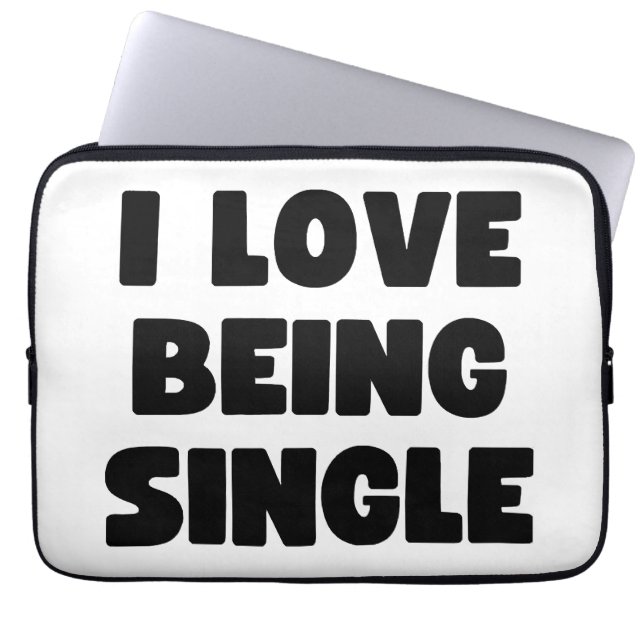 Ich Liebe Single Laptopschutzhülle (Vorderseite)