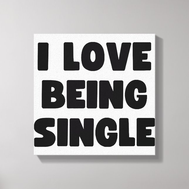 Ich Liebe Single Leinwanddruck (Vorderseite)