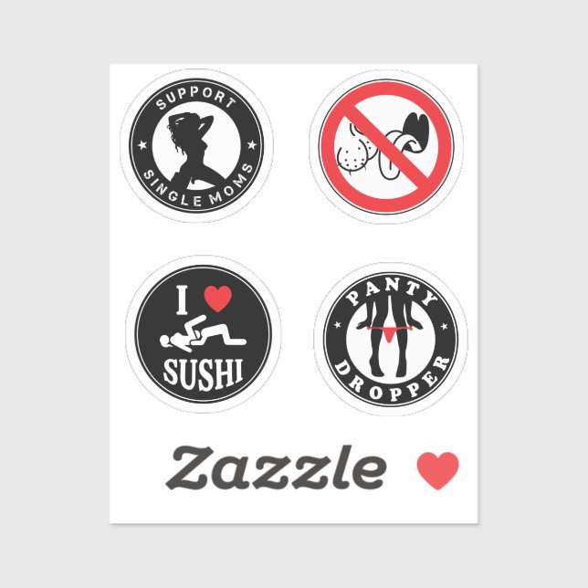 Ich Liebe Single Mama Sticker Packs (Blatt)