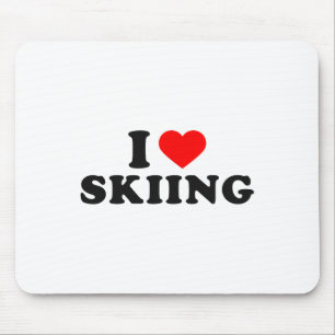 Ich liebe Skifahren Liebe Schnee Liebhaber Mousepad