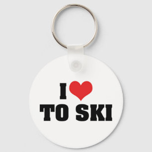 Ich liebe Skifahren Schlüsselanhänger