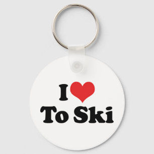 Ich liebe Skifahren Schlüsselanhänger