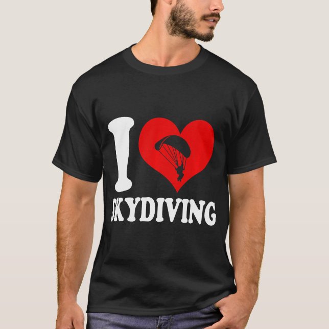 Ich liebe Skydiving Premium T-Shirt (Vorderseite)