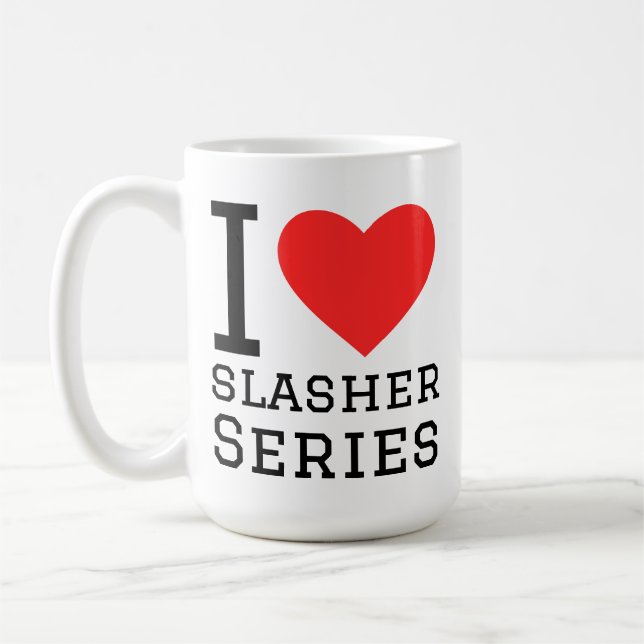 Ich liebe Slasher-Serien Kaffeetasse (Links)