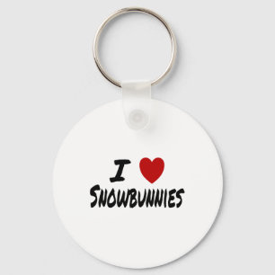 Ich liebe Snowbunnies Skifahren Snowboarden Att Schlüsselanhänger