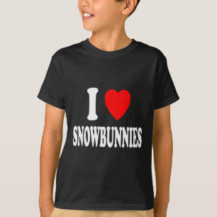 Ich liebe Snowbunnies Skifahren Snowboarden Att T-Shirt