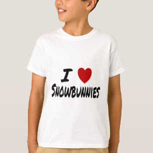 Ich liebe Snowbunnies Skifahren Snowboarden Att T-Shirt