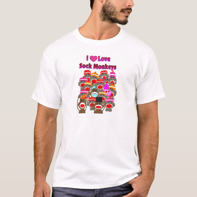 "ICH LIEBE-SOCKEN-AFFEN"   Geschenke T-Shirt (Vorderseite)