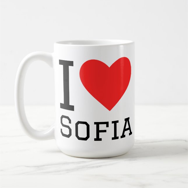 Ich liebe Sofia  Kaffeetasse (Links)