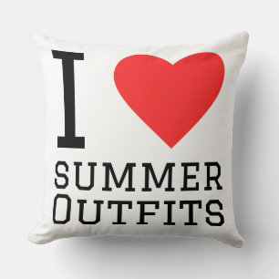 Ich liebe Sommeroutfits Kissen