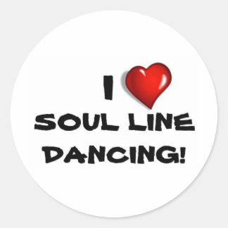 Ich Liebe Soul Line Tanzen! Runder Aufkleber