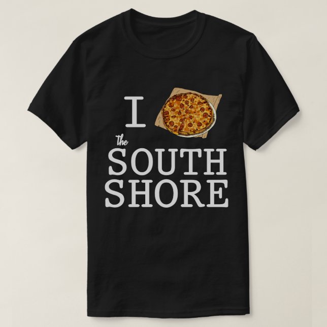 Ich Liebe South Shore MA Bar Pizza T-Shirt (Design vorne)