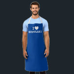 Ich liebe Souvlaki lustige griechische Küche Schür Schürze<br><div class="desc">Ich liebe Souvlaki lustige griechische Küche Schürze für Damen und Herren. Ich Liebe Template Design für Ihr Lieblingsessen. Spaß beim Kochen und GRILLEN Schürze in jeder Farbe. Niedliche personalisierte Geschenkidee für griechische Freunde, Familie, Koch, Koch, Mama, Papa, Feinschmecker etc. Blau und Weiß oder Sonderfarben. Erhältlich in einer kürzeren und langen...</div>