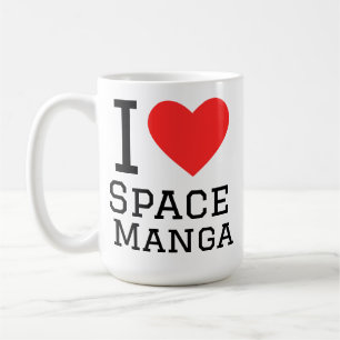 Ich liebe Space Manga Kaffeetasse