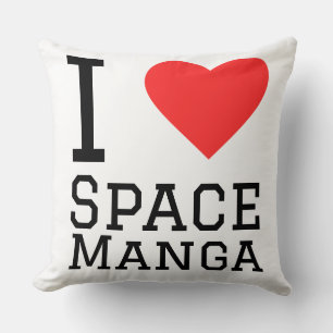 Ich liebe Space Manga Kissen