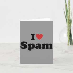 Ich liebe Spam Lustiger Humor Retro Karte