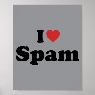 Ich liebe Spam Lustiger Humor Retro Poster
