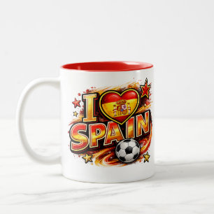 Ich liebe Spanien Fußball Fan Tasse Patriotische
